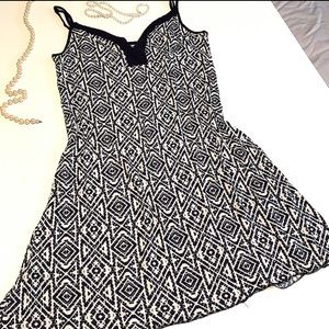 Navy blue and white nightgown